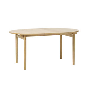 HAAKEN FURNITURE Extendable Oval Solid Wood Dining Table
