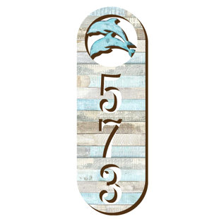 AMONOGRAM ART UNLIMITED Dolphins 1-Line Address Sign