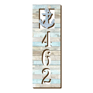 AMONOGRAM ART UNLIMITED Anchor 1-Line Address Sign