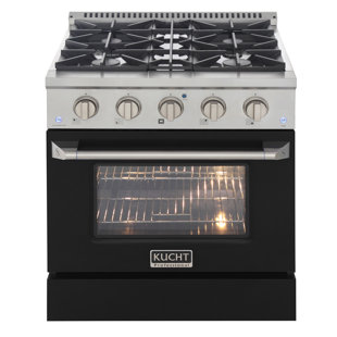 Kucht 30" 4.2 Cubic Feet Smart Dual Fuel Free Standing Range with 4 Burners