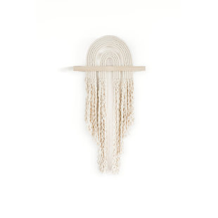 CANDICE LUTER ART + INTERIORS Flow Handmade Coastal Abstract Wall Decor on Fabric