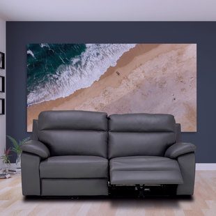 CASA ITALIA FURNITURE Grace Italian 85" Top Grain Leather Power Reclining Sofa