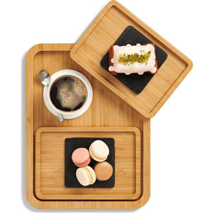 HACBOP RETRO Bamboo Tray - Set of 3