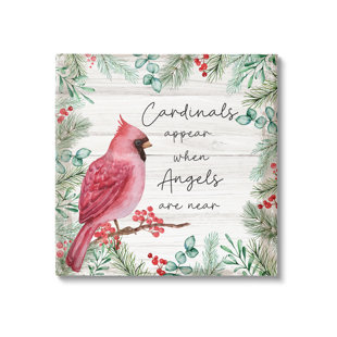 STUPELL INDUSTRIES " Cardinals Appear When Angels Near Phrase " by ND Art