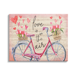 STUPELL INDUSTRIES " Love In The Air Tulip Bike Basket " by ND Art