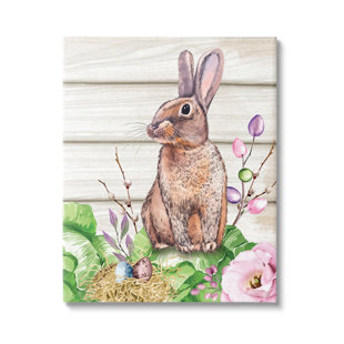 STUPELL INDUSTRIES " Spring Flower Garden Country Rabbit " by ND Art