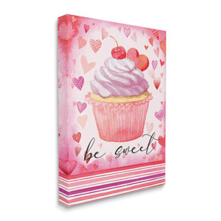 STUPELL INDUSTRIES " Be Sweet Romantic Hearts Cupcake " by ND Art