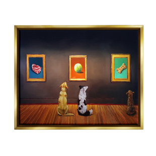 STUPELL INDUSTRIES " Funny Dog Museum Gallery Animals " by Lucia Heffernan