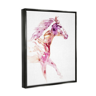 STUPELL INDUSTRIES " Abstract Pink Horse Galloping " by Julie Chapman