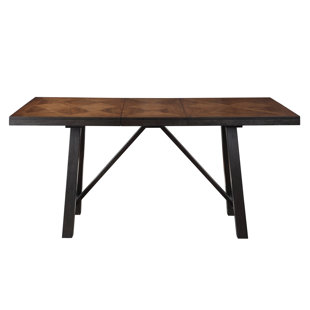 STEVE SILVER FURNITURE Extendable Solid Wood Base Dining Table