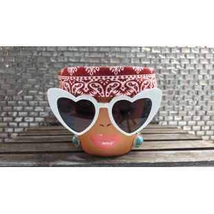 Sassy Soul Sister, Head Face Planter, Planter with Drainage, Planter, Flower Pots, Unique Gift