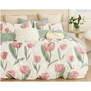 SAY YES BEDDING Cotton Twill Floral Comforter Set