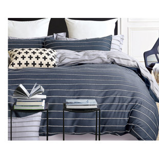 SAY YES BEDDING Cotton Twill Striped Comforter Set