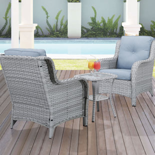 HUMMUH Carolina 2 - Person Outdoor Seating Group with Cushions