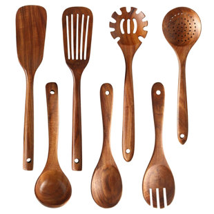 AIRPJ 7 - Piece Wood Cooking Spoon Set
