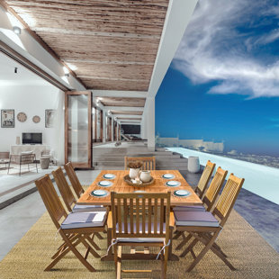 SEVEN SEAS TEAK 8 - Person Rectangular Teak Outdoor Dining Set