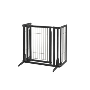 RICHELL Wood Free Standing Pet Gate With Door