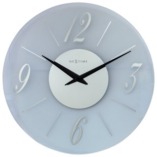 NEXTIME Citybeat Glass Wall Clock
