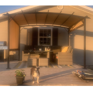 BELLA DEPOT 16 Ft. W x 7.1 Ft. D Metal Patio Gazebo