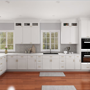 HOMEIBRO Wall Cabinet - 12"w X 30"h X 12"d-1d-2s - Shaker White