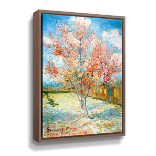 VAULT W ARTWORK "Pink Peach Tree" by Vincent van Gogh Classic Floral Landscape Canvas Art Print