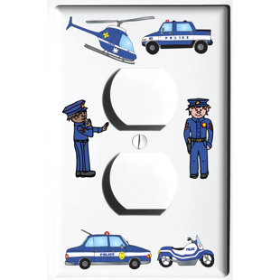 PRESTO CHANGO DECOR Police 1-Gang Duplex Outlet Wall Plate
