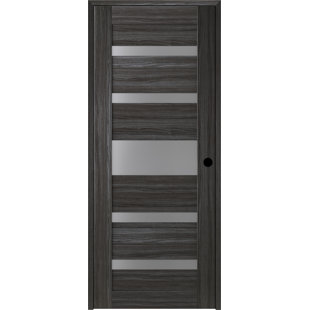 BELLDINNI Gina DIY-Friendly Solid Manufactured Wood and Glass Paneled Prefinished Standard Door
