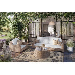 OUTSY Katalina 3-Piece Patio Outdoor and Backyard Furniture Set Extra Deep Seating