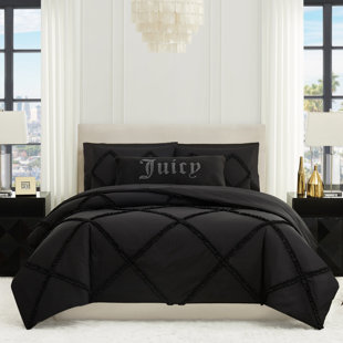 Juicy Couture Diamond Ruffle Reversible Comforter & Shams Bedding Sets