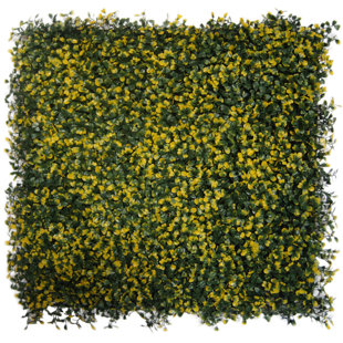 GREENSMART DEKOR Artificial Leaf Ficus Polyethylene Screen Decorative Fence Panel (Set of 4)