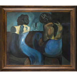 OVERSTOCK ART Prostitutes at a Bar by Pablo Picasso - Floater Frame Painting on Canvas