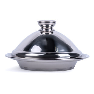 STP Goods 4 Quarts Stainless Steel Round Tagine