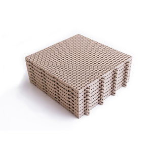 BIGFLOORS Big Floors Duragrid Outdoor Modular Interlocking Multi-Use Plastic Deck Tile (Set of 40)