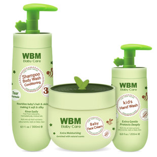 WBM CARE WBM Baby Care Gift Set, Includes 3-in-1 Shampoo & Body Wash, Face Moisturizer Cream, Hand Wash