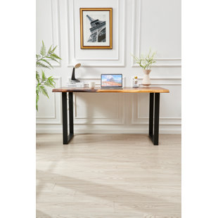 KEELAN SCOTT Live Edge Desk with U Shaped Legs and South American Walnut