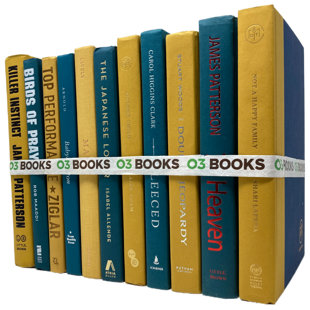 O3 BOOKS Lemon Lime Twist Decorative Books Teal and Yellow