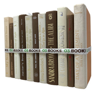 O3 BOOKS Neutral Ground Decorative Books Dark Brown and Crème