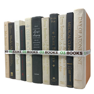 O3 BOOKS Earthy Neutrals Decorative Books Gray and Crème