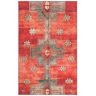 DAKOTA FIELDS Danna Performance Rust/Green Rug