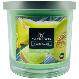 NICOLE FANTINI COLLECTION Honeydew Scented Jar Candle (3-wick) - 14oz