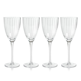 BRAYDEN STUDIO® Senter Optic White Wine Glasses (Set of 4)