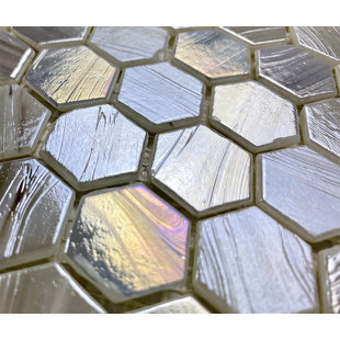 ABOLOS Hexagon 1" x 1" Glass Honeycomb Mosaic Wall & Floor Tile