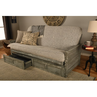 FOUNDSTONE™ Neyla Full 79'' Upholstered Loose Back Futon And Mattress