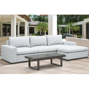 HOME BY SEAN & CATHERINE LOWE Wade 121" Weather Proof Indoor & Outdoor Sectional