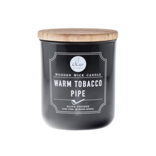 DWHOME Warm Tobacco Pipe Scented Jar Candle
