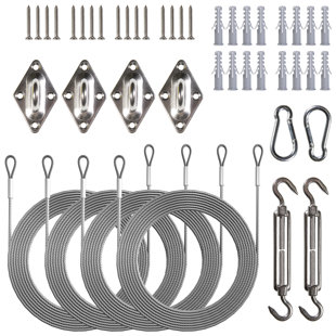 Royal Shade Sun Shade Sail Rectangle Hardware Kit (Hardware Kits + Cable Wires)