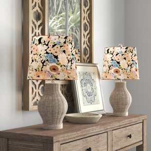 MISTANA™ Arcola Wicker/Rattan Table Lamp (Set of 2)