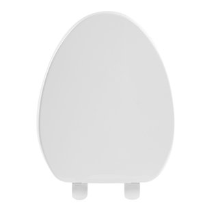 FBJ Heavy Duty Elongated Toilet Seat Oval Plastic Toilet Seat, White