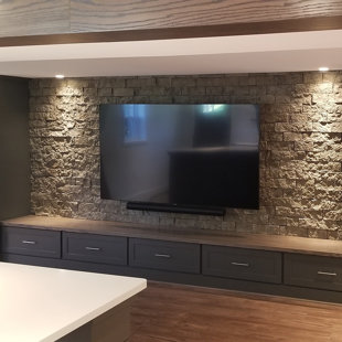 EVOLVE STONE National True Flat Faux Stone Non-Rated Wall Paneling Indoor-Outdoor (Random Width + Length, 14.25 sq. ft. per box)