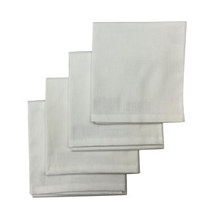 CARLO LAMPERTI™ CARLO LAMPERTI Italy | Occidente Premium European Cotton Linen Napkins Set Of 4 | Eco-Friendly |Machine Washable Cloth Napkins For Spring, Summer, Kitchen, Wedding, Dining (Set of 4)